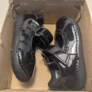 NWT/NIB Ginny Black Patent Baby Mary Jane Shoes, Size 3M